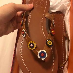 Tory Burch flip flops 5.5 never worn